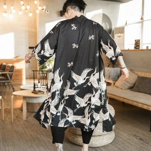 Veste Kimono Homme Grue